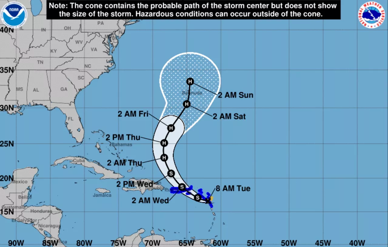 Tropical Storm Ernesto expected to strengthen into a hurricane on path to Bermuda