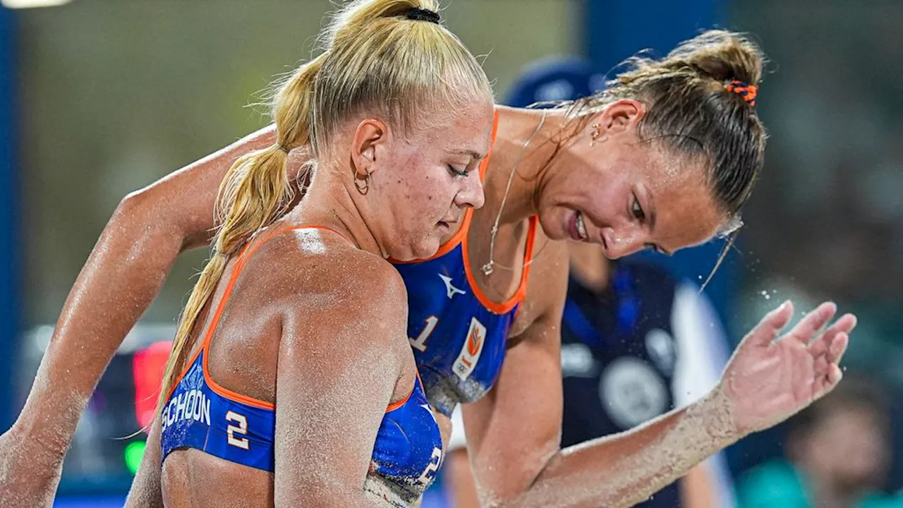 Stam en Schoon verslikken zich op openingsspeeldag EK beachvolleybal in Oekraïens koppel