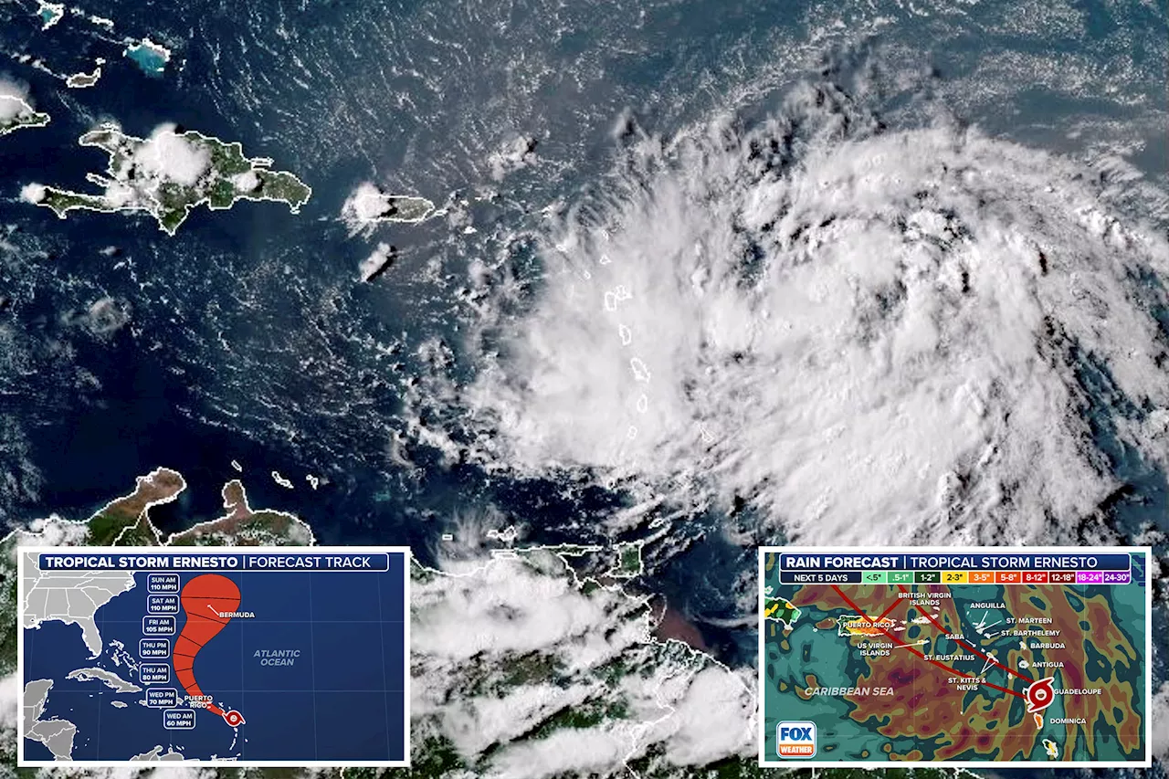 Ernesto on track to become hurricane while bringing life-threatening surf, flooding rain to Caribbean islands