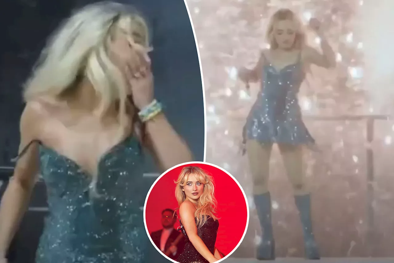 Sabrina Carpenter runs screaming off stage after close call with fireworks at Outside Lands Music Festival