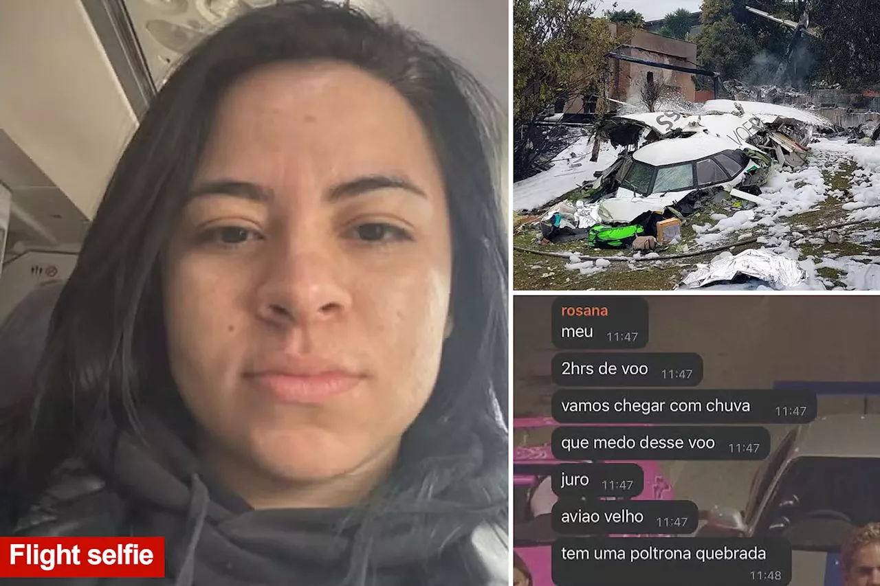 Young daughter killed on doomed Brazilian plane sent family chilling texts: 'So scared' of 'old' plane