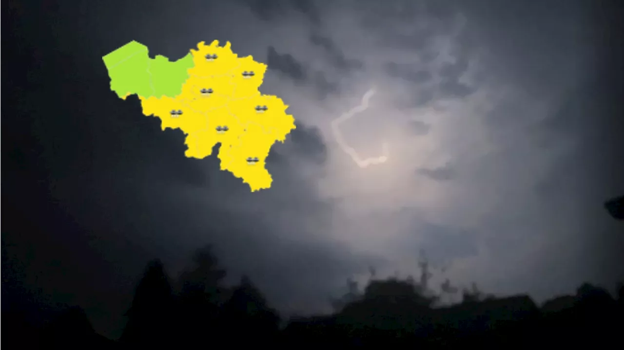 Prévisions météo: l'IRM lance une alerte jaune aux orages sur une grande partie du territoire