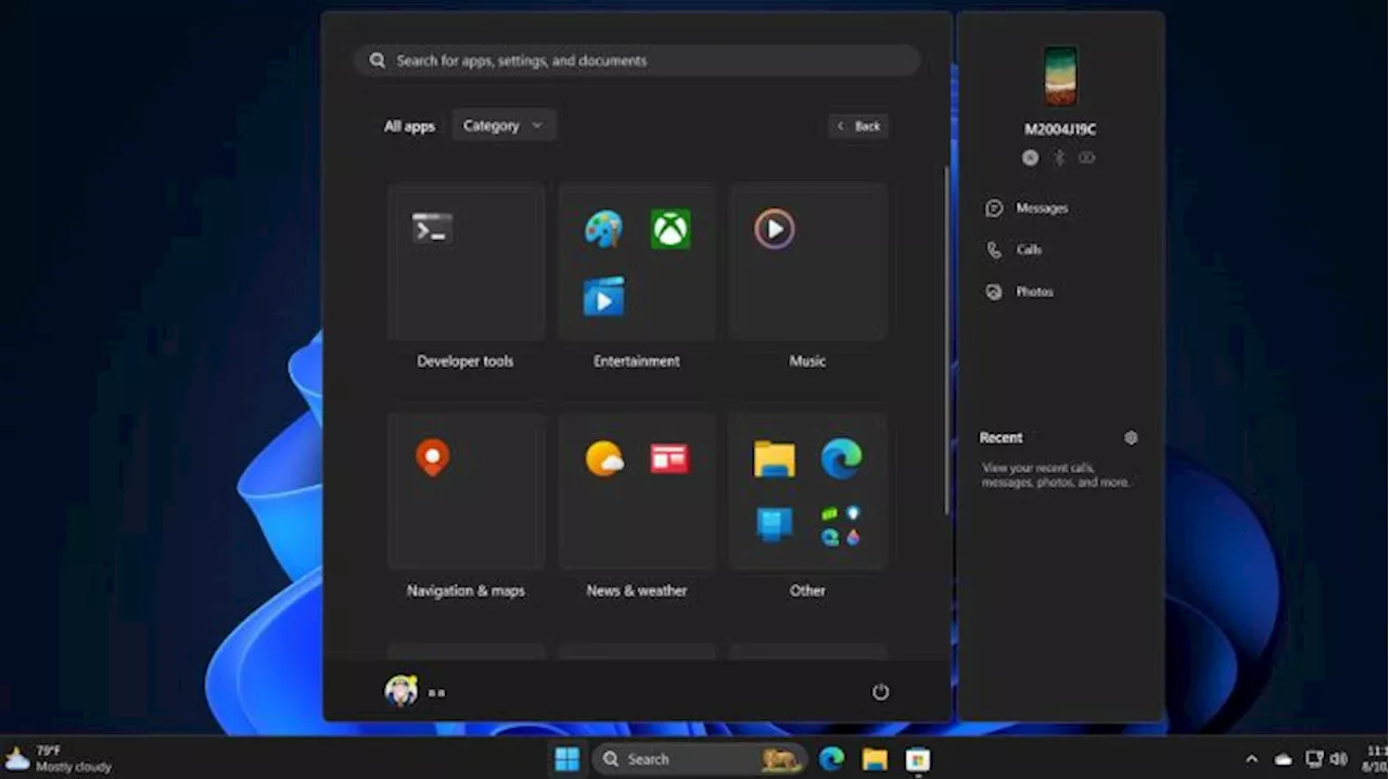 Microsoft experimentiert mit Windows-11-Startmenü