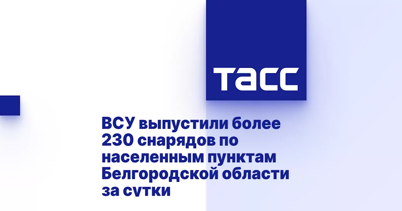 ВСУ выпустили более 230 снарядов по населенным пунктам Белгородской области за сутки