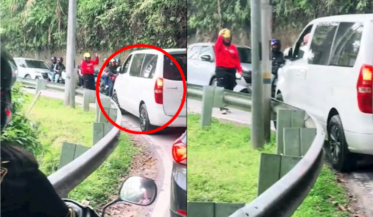 Ramai Sangkut Di Cameron Highlands Gara-gara Pemandu MPV Tak Yakin Memandu Di Selekoh Sempit