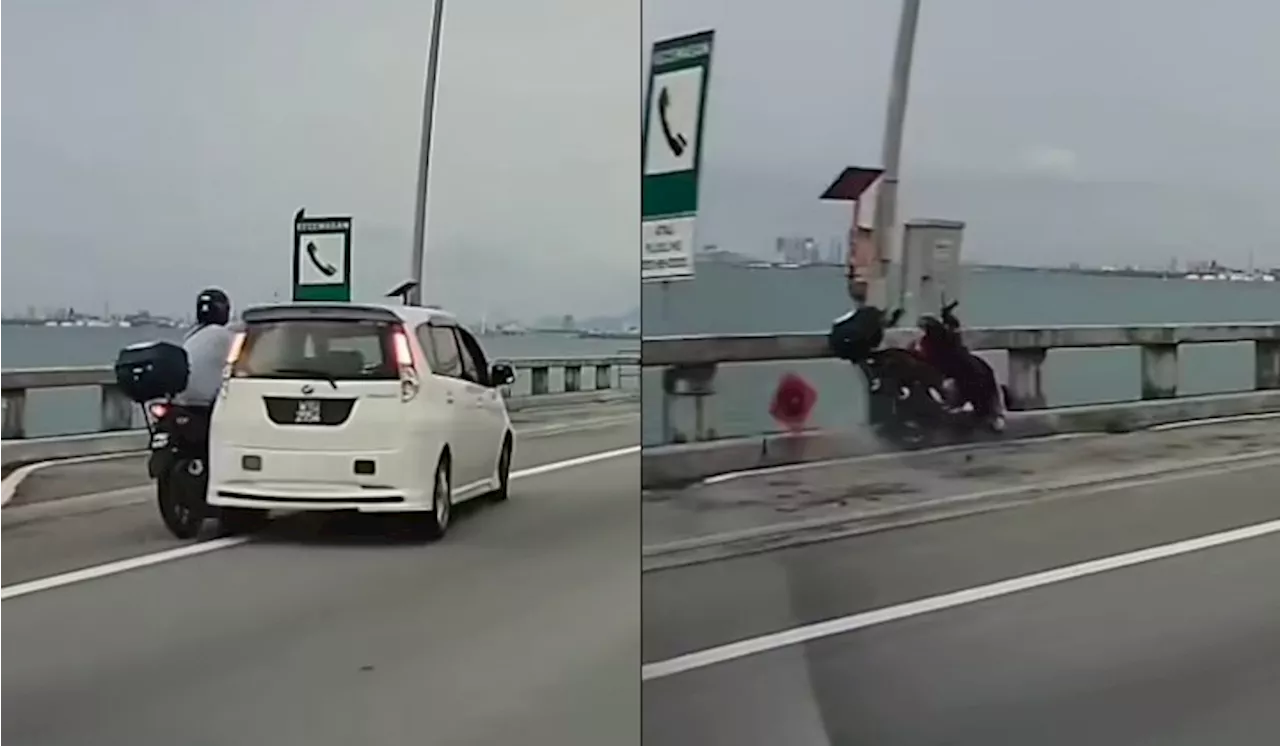 [Watch] Tragedy On The Penang Bridge: Motorcyclist’s Life Cut Short In Devastating Collision