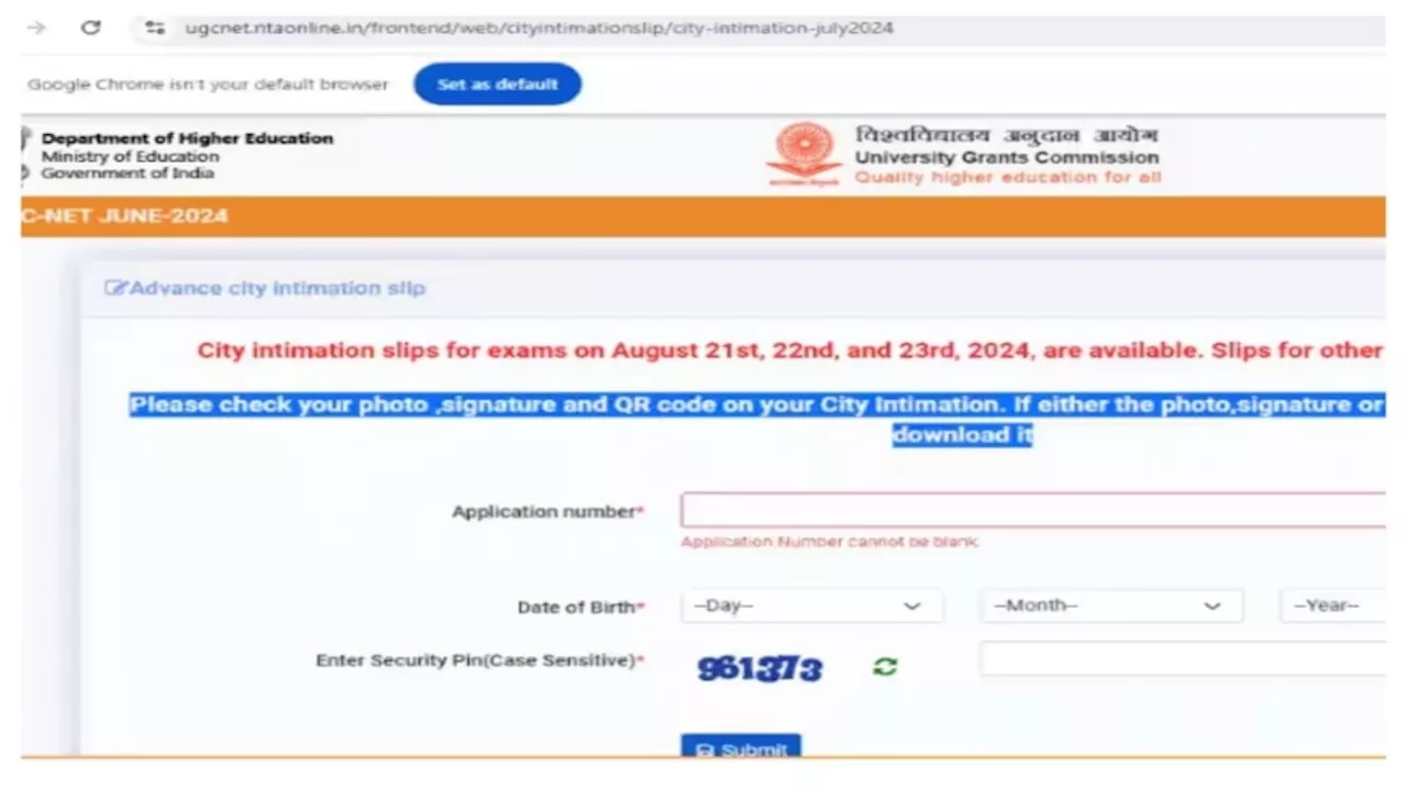 UGC NET 2024 ಪರೀಕ್ಷೆಗಾಗಿ ಸಿಟಿ ಸ್ಲಿಪ್ ಬಿಡುಗಡೆ :ಹೀಗೆ ಡೌನ್‌ಲೋಡ್ ಮಾಡಿಕೊಳ್ಳಿ