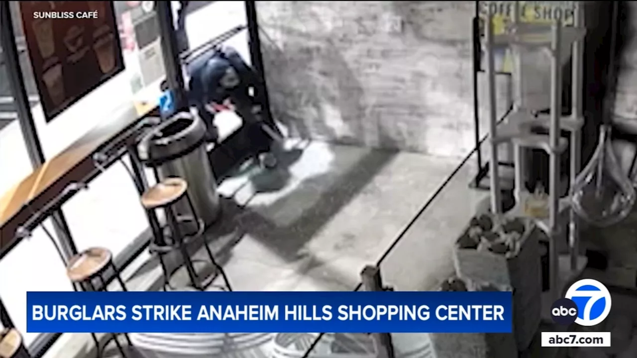 Thieves shatter glass entrances to 3 Anaheim Hills businesses during overnight break-ins