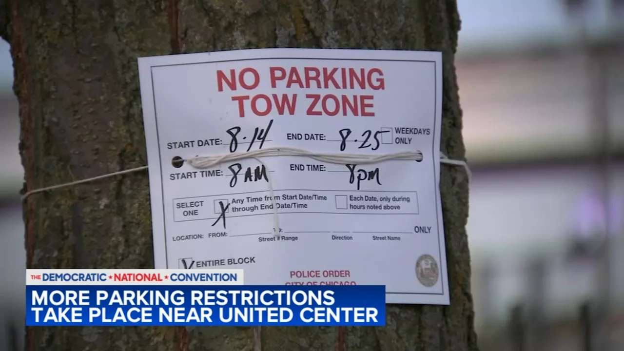 More parking restrictions in place around United Center ahead of Chicago DNC