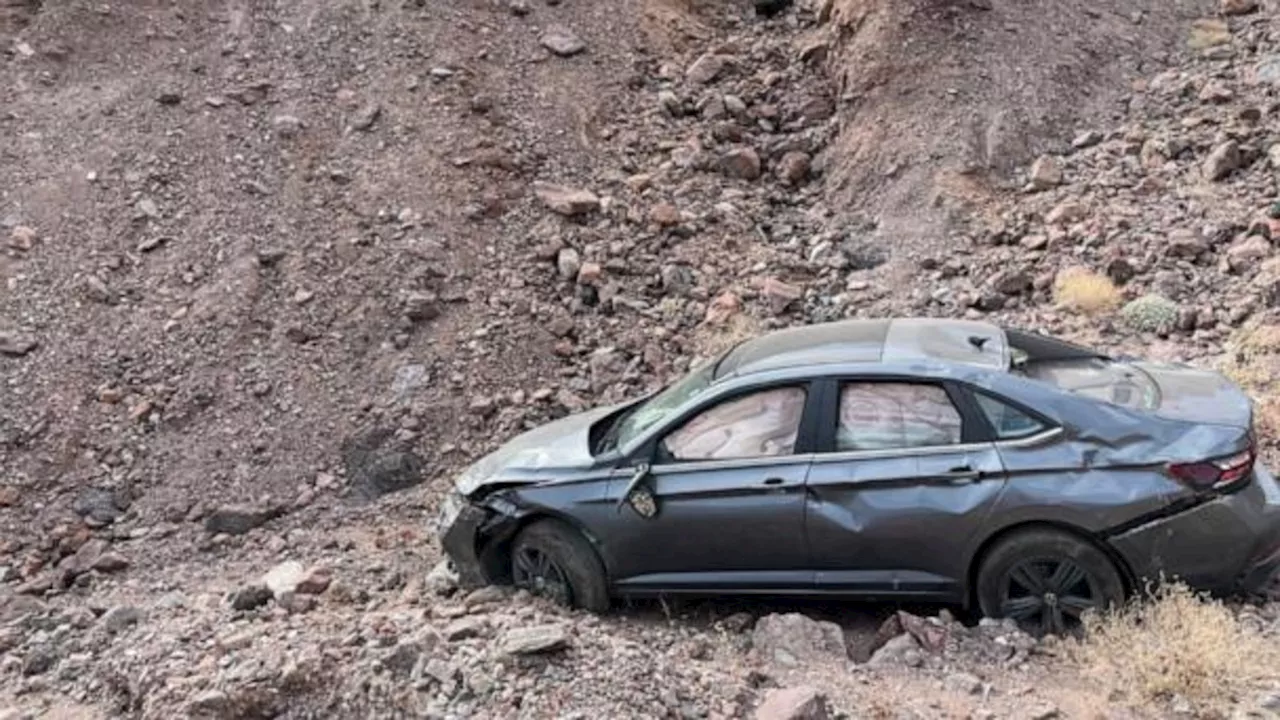 Man dies of heat exposure after crashing car off embankment in Death Valley park