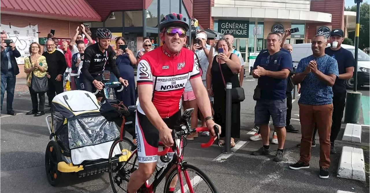 Un habitant de l'Oise traverse de nouveau la France à vélo pour une association