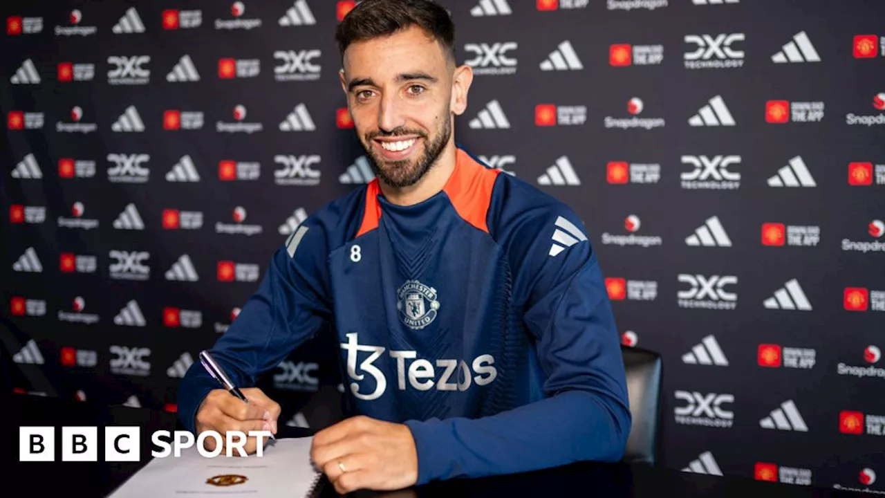 Bruno Fernandes: Manchester United captain signs new contract until 2027