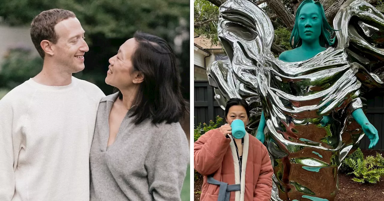 “Husbands Everywhere Are Shaking”: Mark Zuckerberg Puts Giant Statue Of Wife In Their Garden