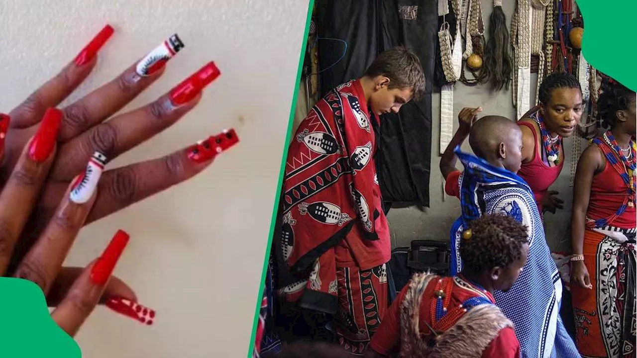 South African Woman Shows Off R200 Sangoma-Inspired Nails, Social Media Approves