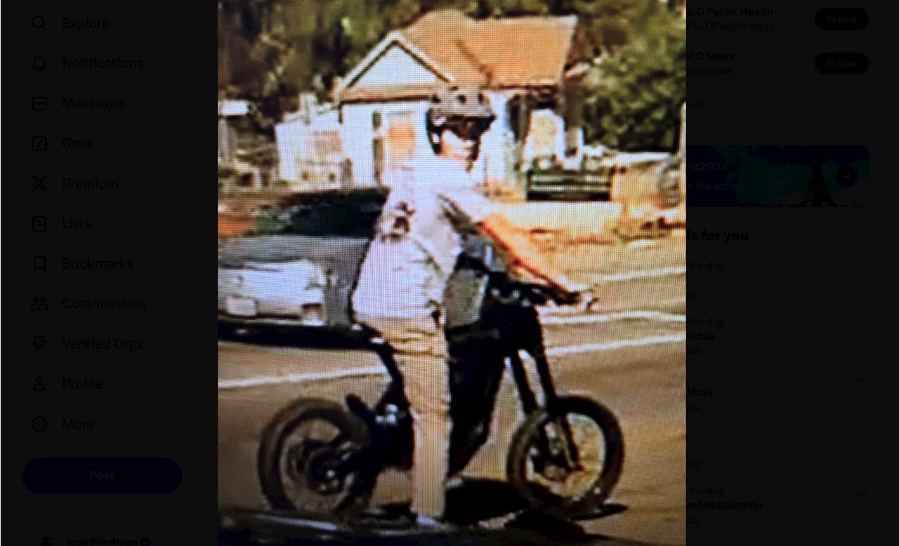 San Luis Obispo police searching for bike rider who fled traffic stop