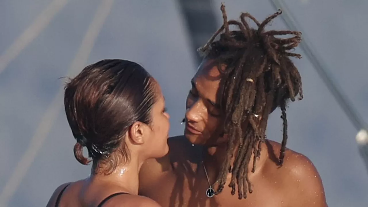 Jaden Smith puts on VERY amorous display with thong-clad influencer Khleopatre on yacht