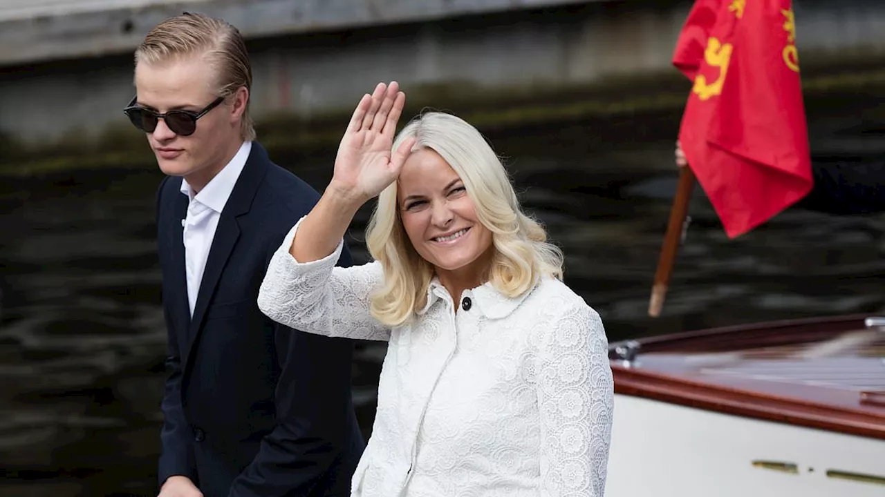 Crown Princess Mette-Marit of Norway whose son faces jail after being charged with assaulting...