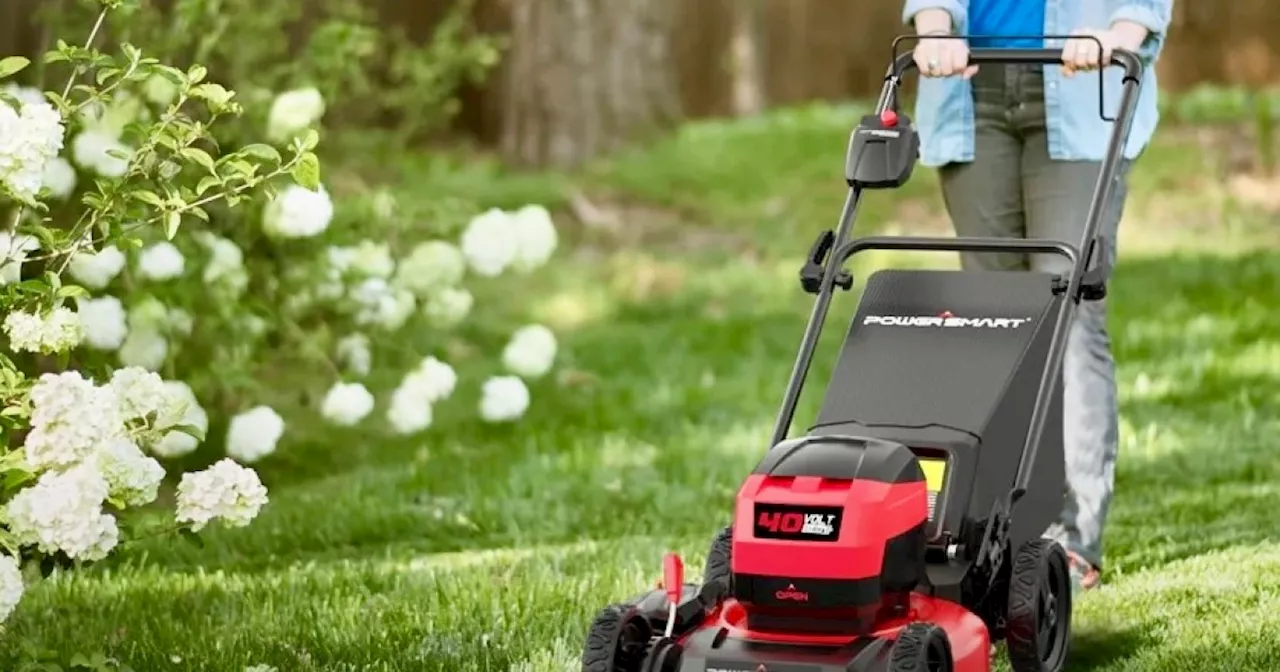 Get a cordless electric push mower from PowerSmart for $120 off right now