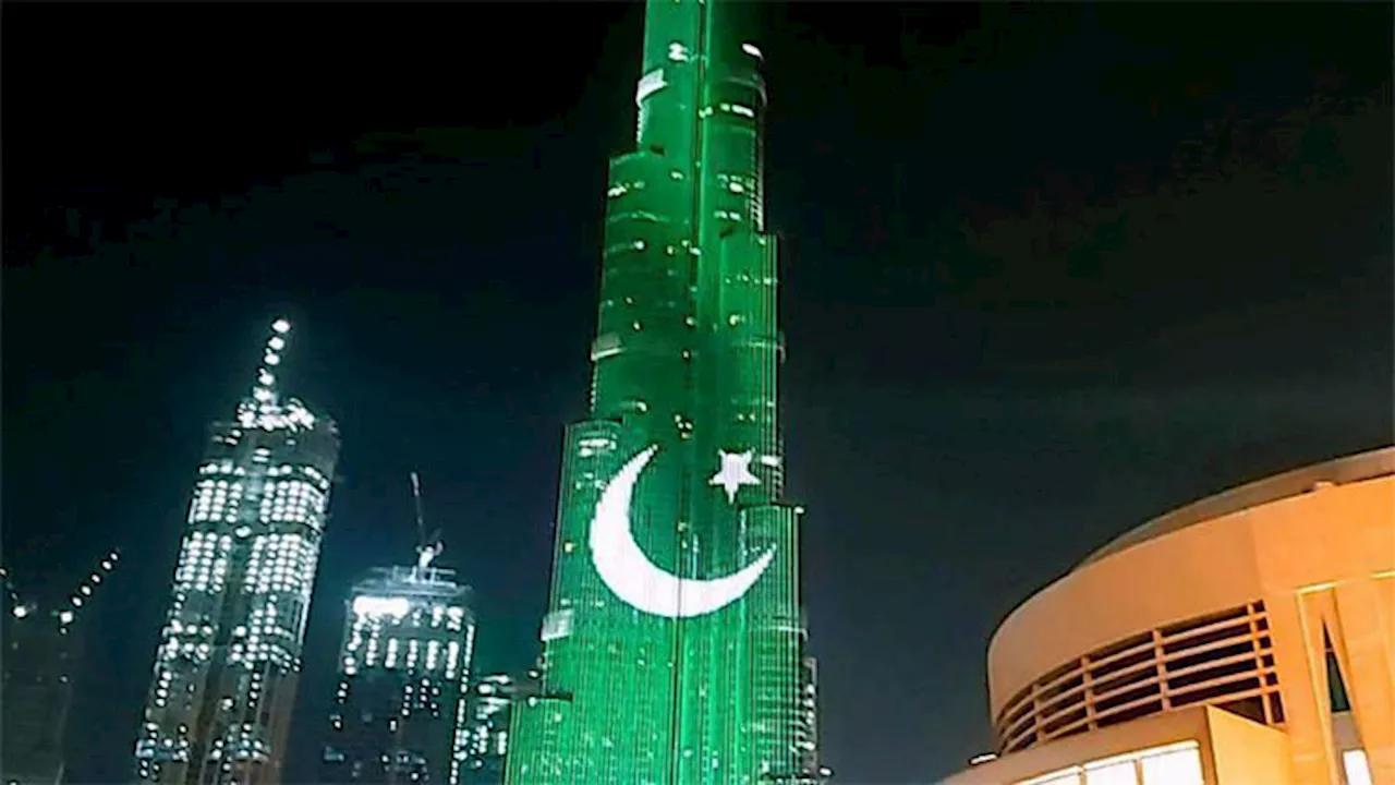 Burj Khalifa lights up to celebrate Pakistan's Independence Day