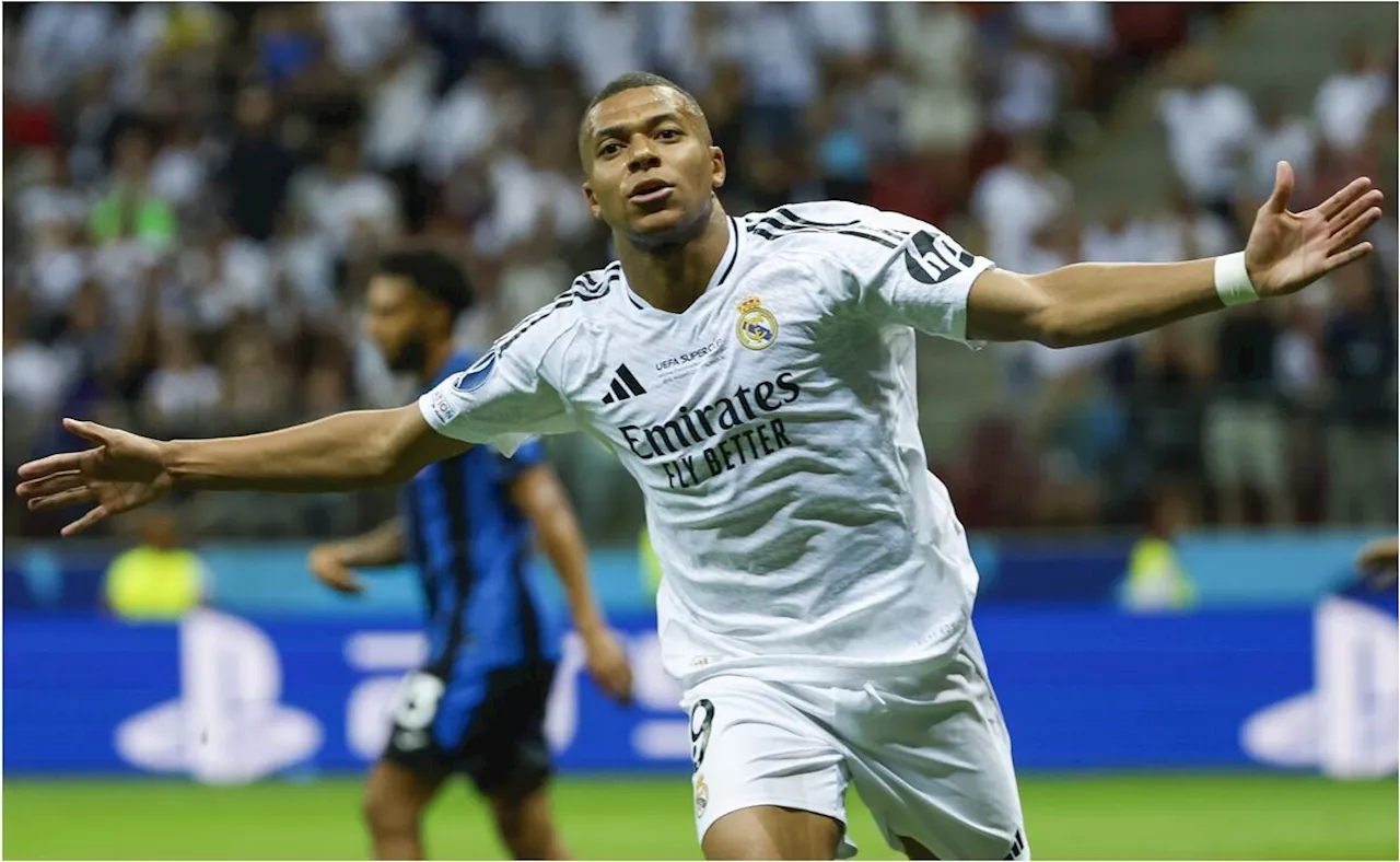 Kylian Mbappé se estrena como goleador del Real Madrid y conquistan la Supercopa de Europa