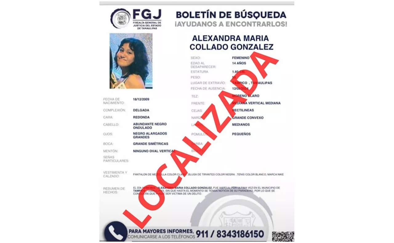 Localizan con vida a hija de diputada del PAN en Tamaulipas