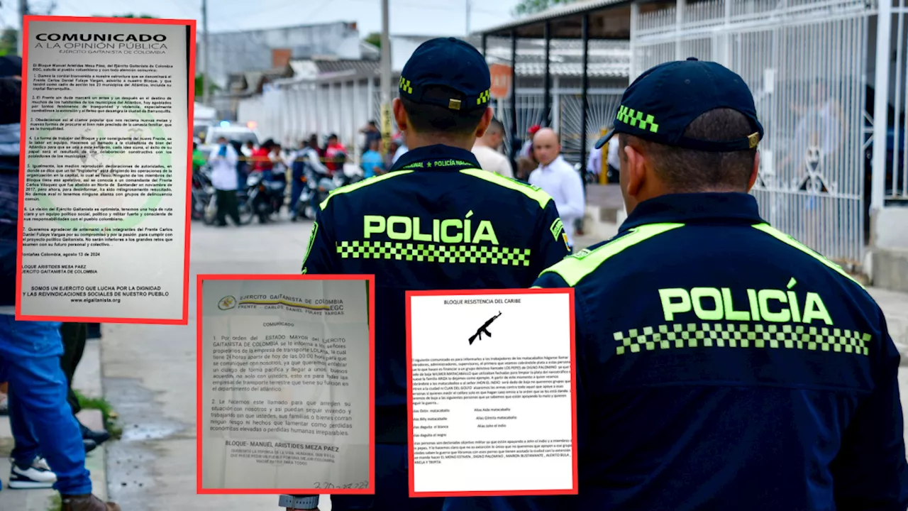 Policía analiza panfletos que circulan del Clan del Golfo y ‘los Costeños’