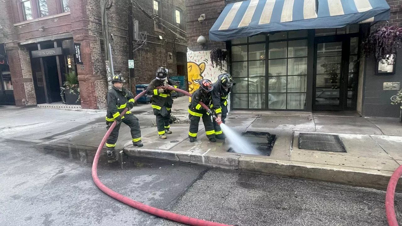 Chicago hotel evacuated after flames seen shooting from sidewalk in electrical vault fire