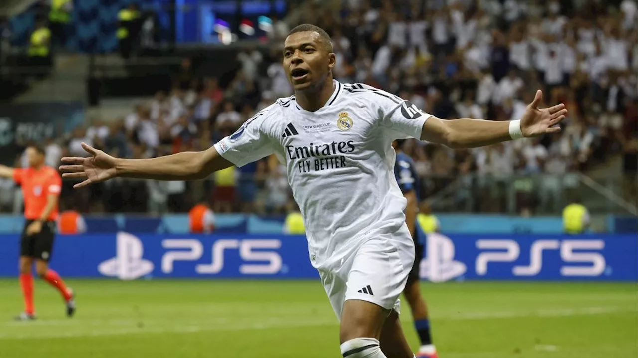 Supercoupe d'Europe : buteur pour ses débuts, Kylian Mbappé s'impose avec le Real Madrid face à l'Atalanta Ber