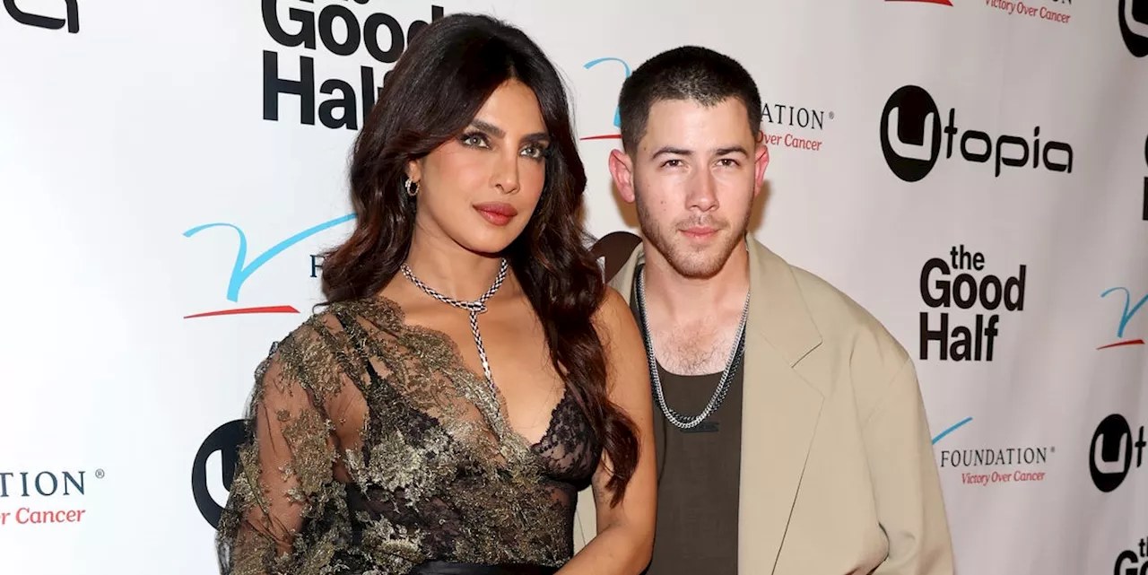 Priyanka Chopra Gives the Sheer Trend a Lacy Twist for a PDA-Filled Night With Nick Jonas