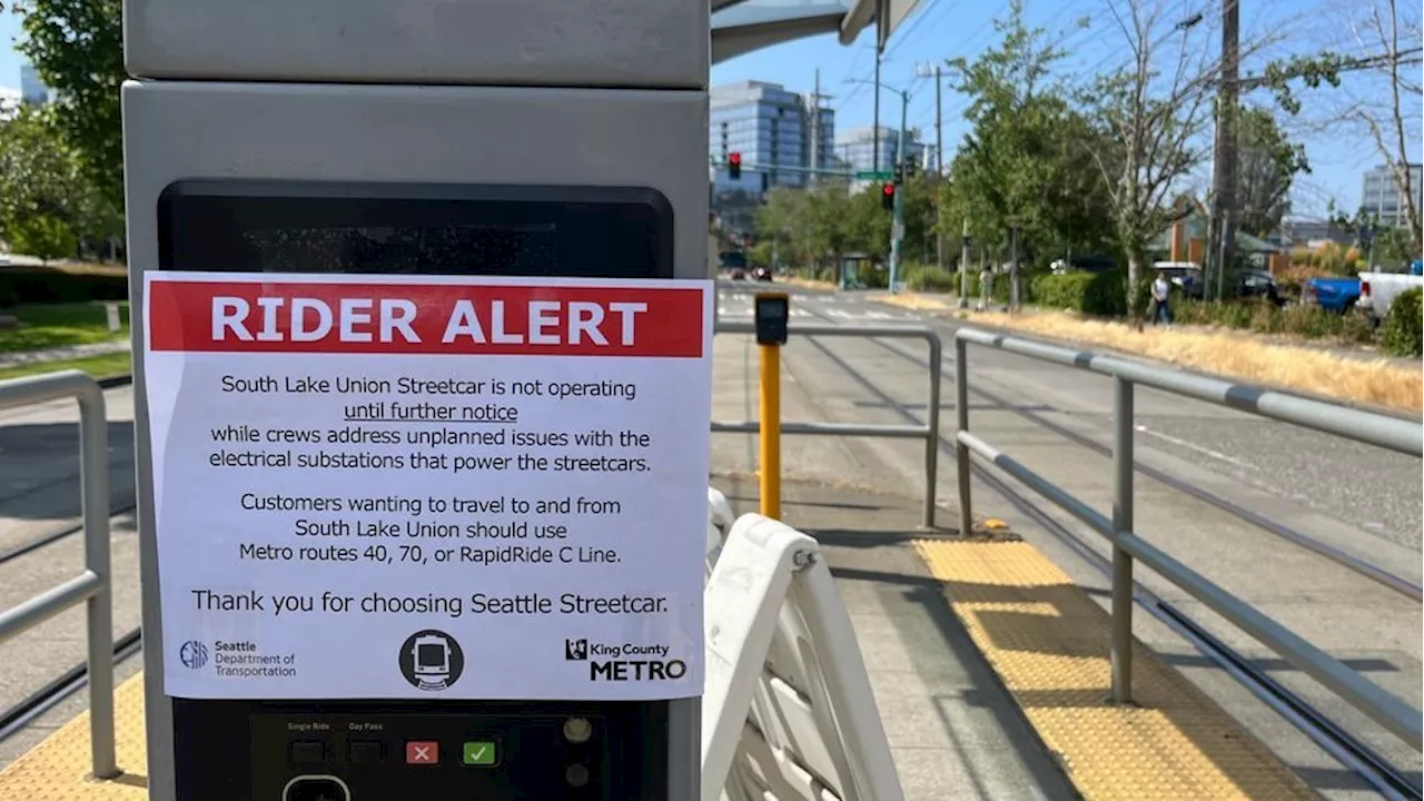 South Lake Union streetcar shuts down for repairs after 'unplanned outage'