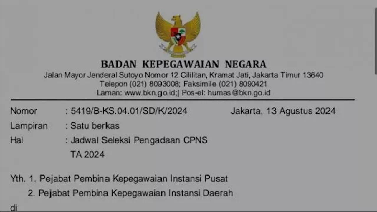 Jadwal Pendaftaran CPNS 2024 Resmi dari BKN, Ini Syarat, Formasi, Link, dan Cara Daftarnya