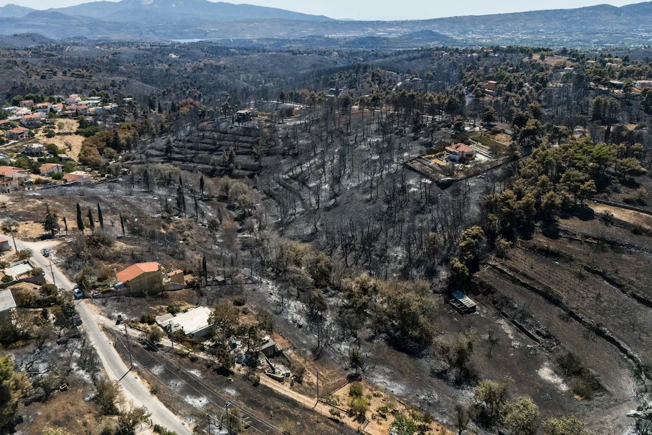 Grèce: le feu faiblit autour d'Athènes, mais les pompiers restent mobilisés