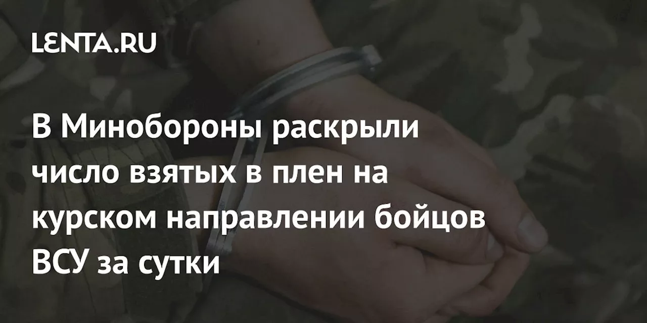 В Минобороны раскрыли число взятых в плен на курском направлении бойцов ВСУ за сутки