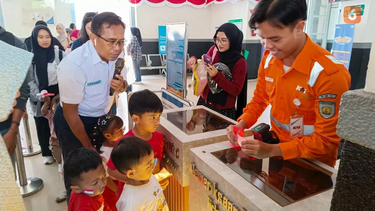 Keceriaan Anak-Anak Usia Dini di Sukabumi Ikuti 'Edutrain' Bersama KAI Daop 1 Jakarta