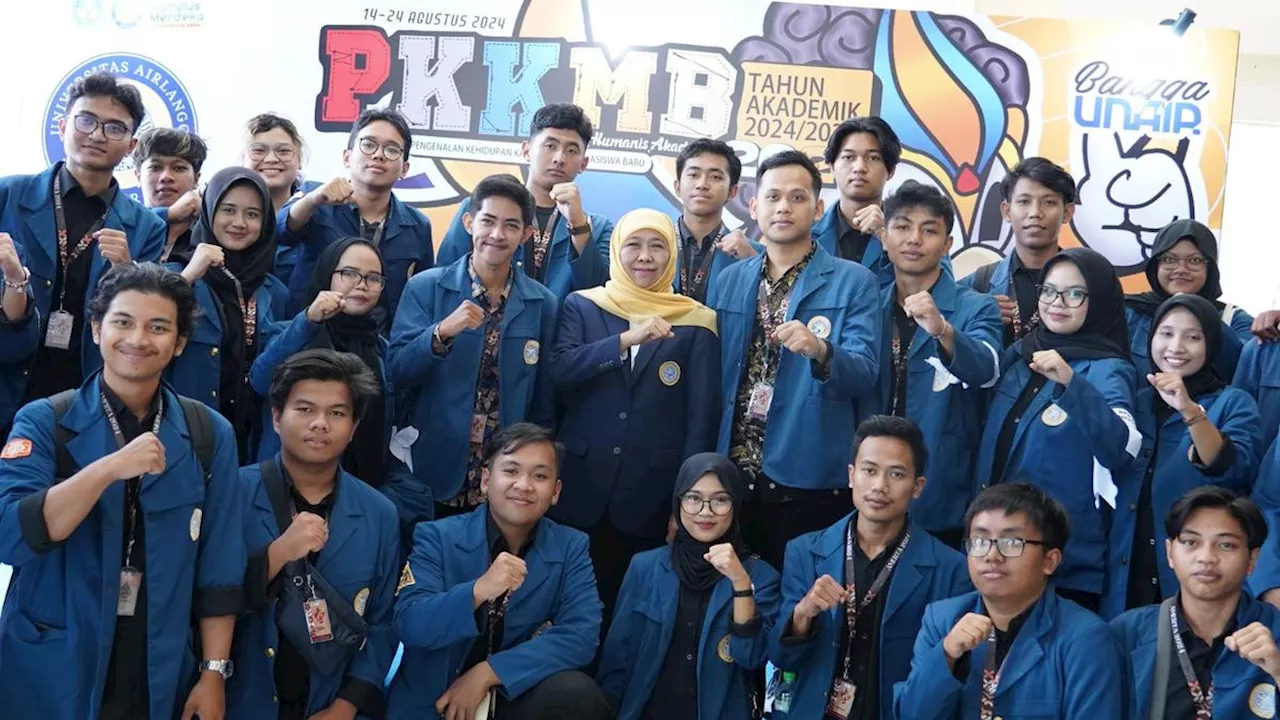 Perkuat Kompetensi Generasi Muda, Khofifah Dorong Maba Unair Berani Jadi Enabler Leader