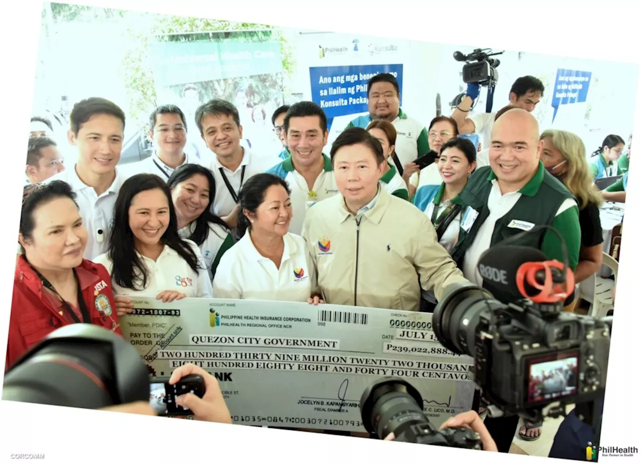 PhilHealth Turns Over P239M to the Quezon City Government