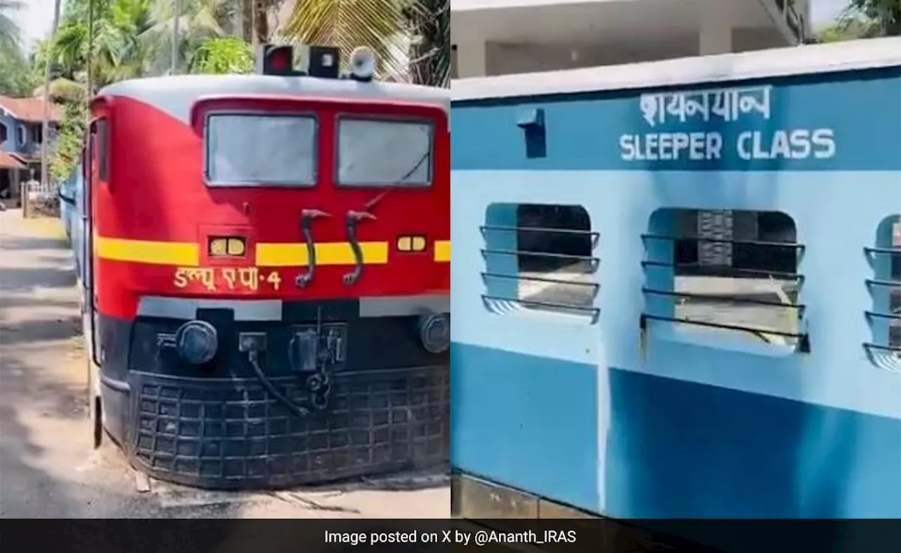 ट्रेन नहीं ये घर है ! शख्स ने Train की थीम पर बना डाली घर की दीवारें, देखकर नहीं होगा यकीन, जमकर तारीफें कर रहे लोग