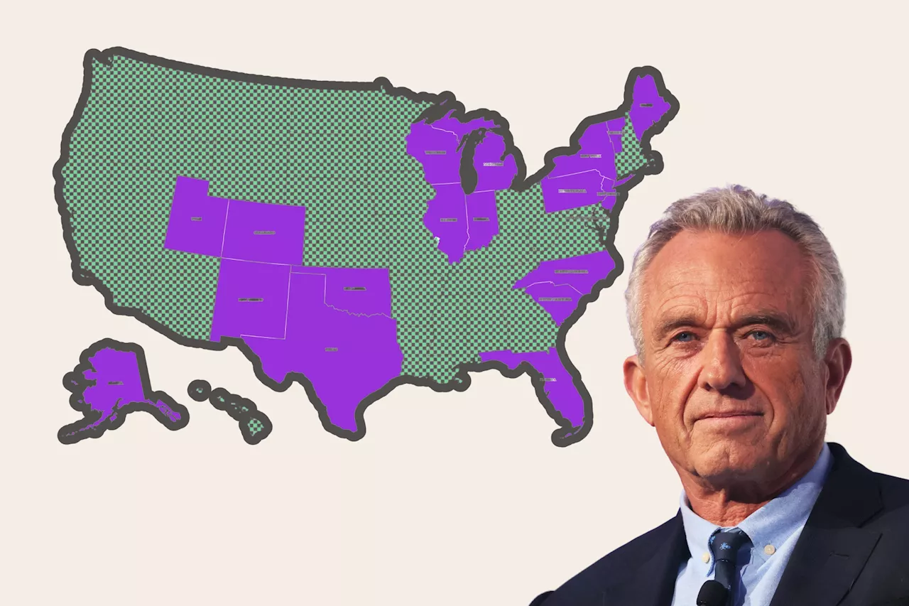 Map Shows States Where RFK Jr Is Now on the Ballot