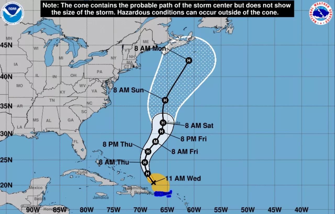 Hurricane Ernesto forms in Atlantic as tropical storm strengthens with 75 mph winds