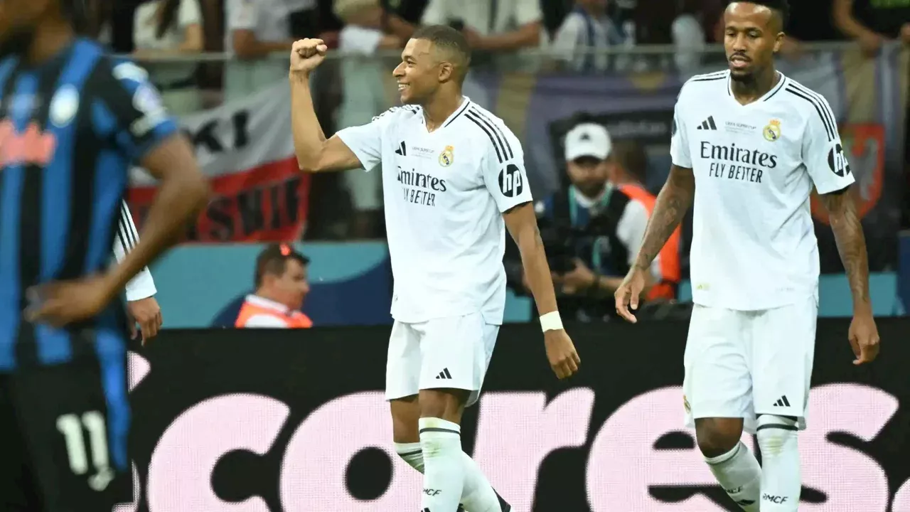 Una pintura: Kylian Mbappé debutó con golazo en el Real Madrid en la Supercopa