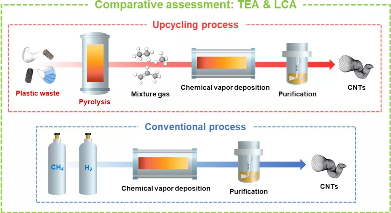 Researchers advance carbon neutrality by producing carbon nanotubes from waste plastic