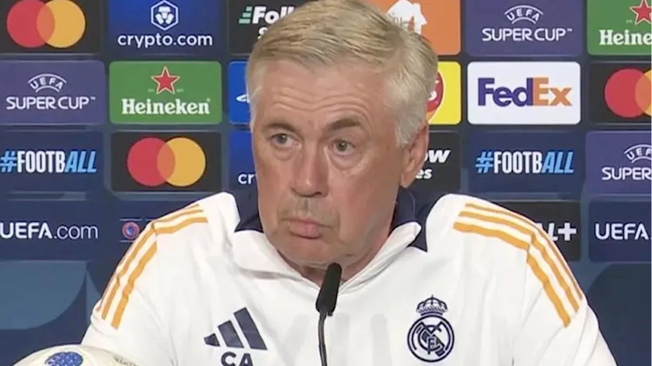 Carlo Ancelotti, en rueda de prensa: 'Llevo todo el verano pensando en quién voy a poner, me han arruinado las vacaciones'