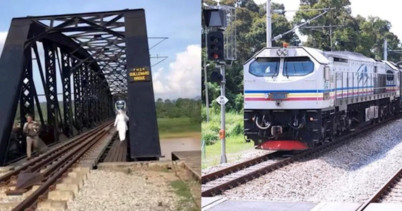 Pasangan Pengantin Ambil Gambar Di Landasan Kereta Api KTMB Boleh Dikenakan Denda RM500