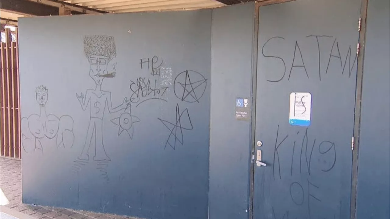 Teens charged for allegedly scrawling swastika on public toilet