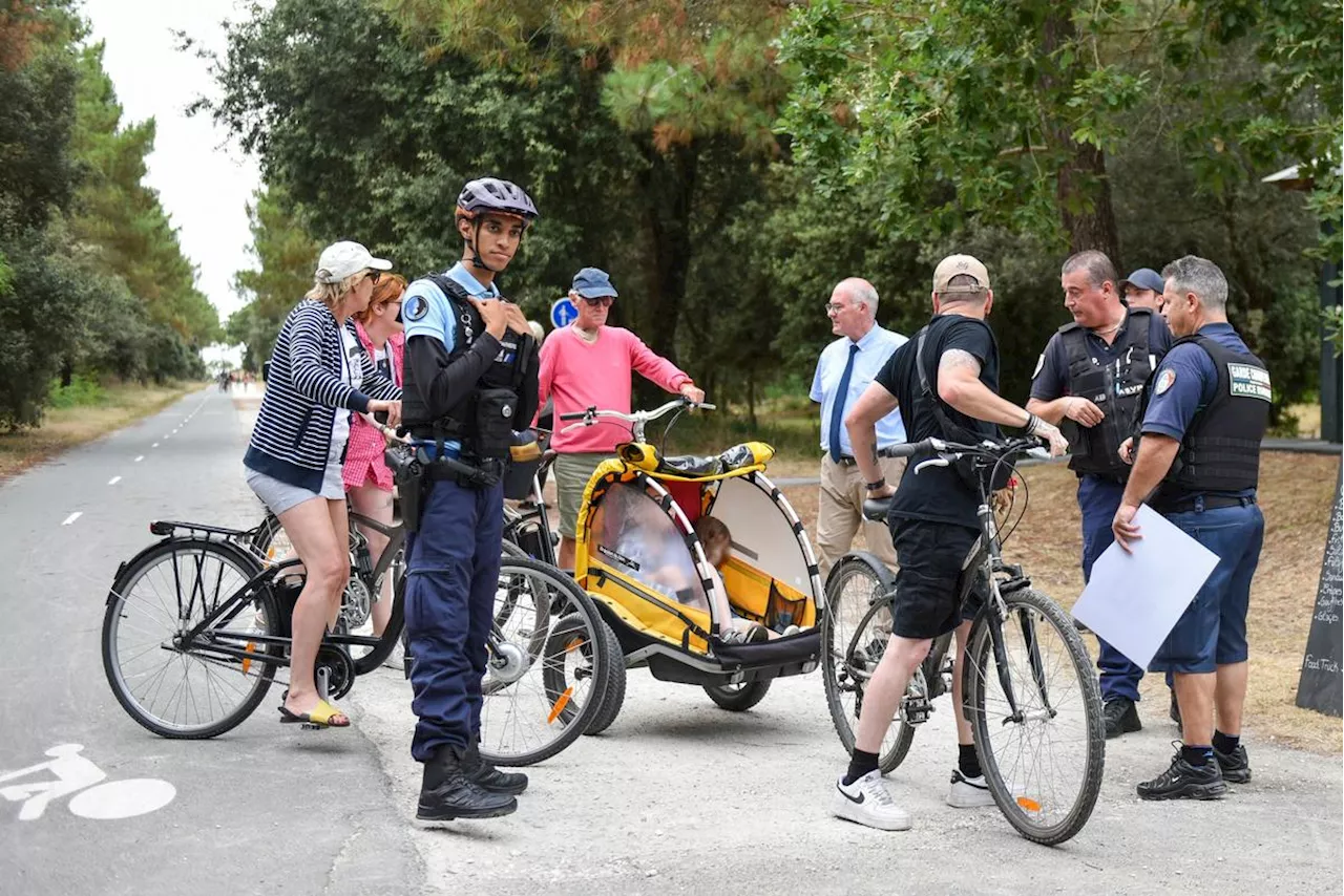 À La Palmyre, les pistes cyclables sont prises d’assaut et les gendarmes multiplient les contrôles