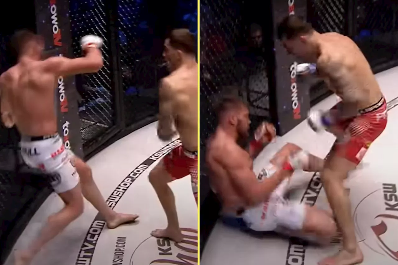 UFC middleweight champion Dricus du Plessis was left crumpled against the fence after only knockout loss...