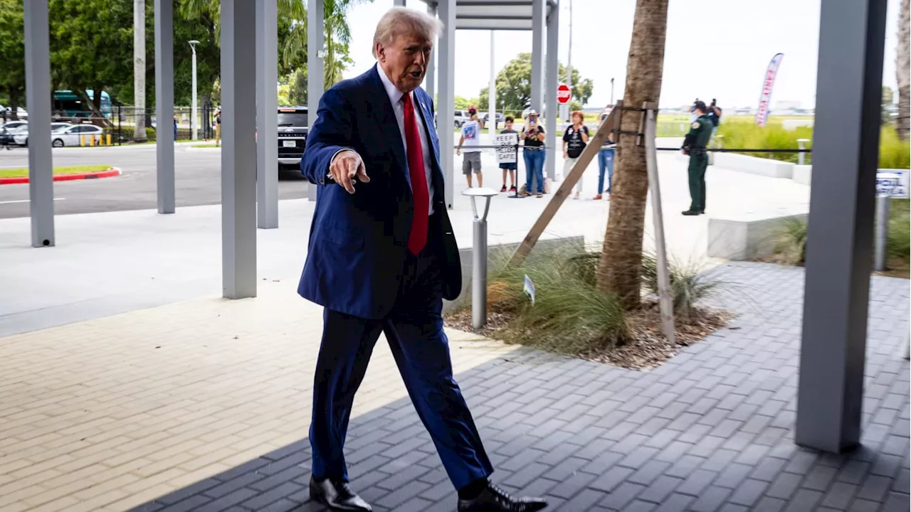 Donald Trump Turns Up for Early Voting in Florida Without Melania and Barron Trump