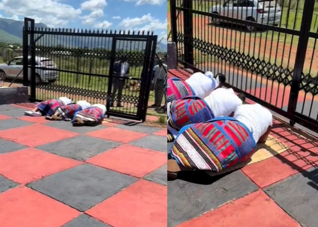 EISH WENA: SA reacts as women in African attire lie down in front of gate