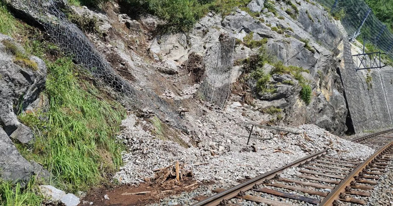 Karwendelbahn bleibt nach Murenabgang bis September gesperrt