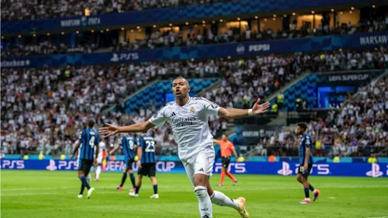 Bellingham danza e premia, Mbappé segna all'esordio: Real Madrid-Atalanta 2-0